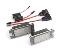 NLNPFGHVZY Éclairage Plaque Immatriculation Pour Skoda Pour Rapid Pour Yeti Pour Octavia 3 B6 Pour Fabia 2 Pièces 6000K Blanc Plaque D'immatriculation LED Lumières Numéro Lampes