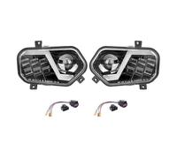 NLNPFGHVZY Ensemble De Phare Pour Polaris Sportsman XP Phare LED Feux De Route Et Croisement Jour Blanc 6500K Optique De Moto Ronde