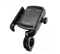 NLNPFGHVZY Porte Telephone Moto Support De Téléphone pour Moto Verrouillage Rapide Et Automatique pour VTT Vélo Scooter avec Base Guidon en Aluminium Support Téléphone Vélo(M8S Black)