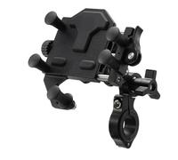 NLNPFGHVZY Porte Telephone Moto Support De Téléphone Universel en Alliage pour Moto Réglable À 360° Absorption des Chocs Mobile pour Navigation pour Vélo Support Téléphone Vélo(H66 Black)