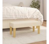 NLQMSU Banc Crème 70x30x30 cm Tissu | Tissu respirant et durable, mousse rembourrée, siège d'appoint, banc de bout de lit, manuel de montage inclus