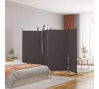 NLQMSU Cloison de Séparation 4 Panneaux Marron 346x180 cm Tissu Pliable | Paravent 4 volets, tissu respirant, design pliable, montage facile, usage polyvalent