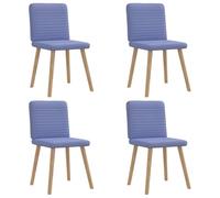 NLQMSU Lot de 4 Chaises Salle à Manger Bleu Jean Tissu Polyester | Confortable rembourrage mousse, cadre stable métal bois, usage polyvalent salon chambre