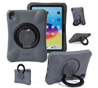 NLR Fun Étui pour Enfants pour iPad, Coque Antichoc pour 11 Pouces iPad Air M4 (2026) / M3 (2025) / M2 (2024), Étui de Protection Léger 11" avec Poignée/Support Pliable (Gris + Noir)