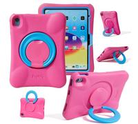 NLR Fun Étui pour Enfants pour iPad, Coque Antichoc pour 11 Pouces iPad Air M4 (2026) / M3 (2025) / M2 (2024), Étui de Protection Léger 11" avec Poignée/Support Pliable (Rose + Bleu)