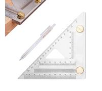 Nlrlo Règle de mesure multi-angles | Règle de mesure multi-angle 45/90 degrés, outil de mesure de haute précision, rapporteur carré pour le travail du bois