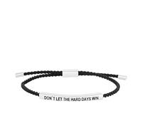 NlsqEU Bracelet « Don't Let The Hard Days Win » - Unisexe - Bracelet tressé - God is in Control - Bracelet inspirant pour homme et femme
