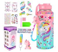 NlsqEU Gourde Licorne Cadeau Fille 10 ans, Licorne Gourde Enfant, Gourde Licorne Fille Jouet Cadeau Fille 4 5 6 7 8 9 10 11 ans Licorne Kits d'art et d'artisanat Anniversaire Cadeaux pour Filles