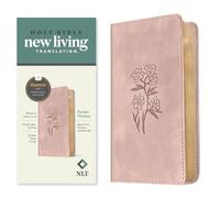 NLT Pocket Thinline Bible, Filament Enabled (LeatherLike, Blush Pink Flowers, Red Letter)