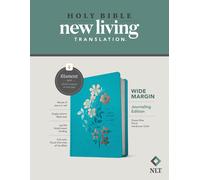 Nlt Wide Margin Bible, Filament Enabled (Hardcover Cloth, Ocean Blue Floral, Red Letter)