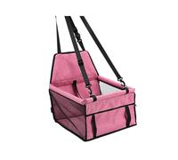 NLTNJI Panier Chien Voiture Sac Transport pour Animaux Compagnie Panier Pliable Voyage Chien Voiture Siège Voiture Housse Siège Hamac Pliable Transport Stable Siège d'auto pour Chien(Pink)