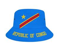 NLWQEKV Bob Noir imprimé en 3D avec Le Drapeau de la République démocratique du Congo, idéal pour la Plage et Les activités de Plein air.