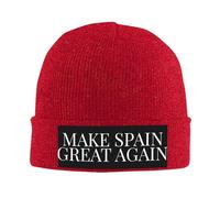 NLWQEKV Bonnet tricoté « Make Spain Great Again », Bonnet Chaud d'hiver, 13