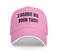 NLWQEKV Casquette de Baseball Humoristique « Un méchant est né Aujourd'hui »