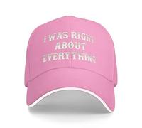 NLWQEKV Casquette de Baseball « J'avais Raison sur Toute la Ligne »