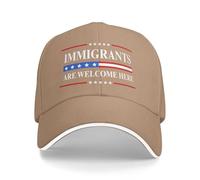 NLWQEKV Casquette de Baseball Pro-Immigrants « Les Immigrants sont Les bienvenus Ici »