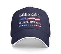 NLWQEKV Casquette de Baseball Pro-Immigrants « Les Immigrants sont Les bienvenus Ici »