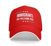 NLWQEKV Casquette de Baseball Pro-Immigrants « Les Immigrants sont Les bienvenus Ici »