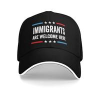 NLWQEKV Casquette de Baseball Pro-Immigrants « Les Immigrants sont Les bienvenus Ici »