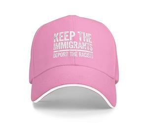 NLWQEKV Casquette Trucker « Gardons Les Immigrants, expulsons Les racistes » - Nous Sommes Tous des Immigrants - Casquette de Baseball Unisexe Ajustable Classique