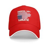 NLWQEKV Casquette Unisexe Radical Left Lunatic Sandwich Cap Noir
