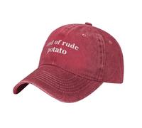 NLWQEKV Chapeau de Golf rétro en Denim Noir, Motif patate Douce et patate Douce Un Peu insolente.