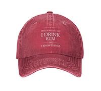 NLWQEKV Chapeau drôle C'est ce Que Je Fais Je Bois du Rhum et Je Sais des Choses Chapeau Hommes Papa Chapeaux avec Chapeau Design