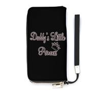NLWQEKV Daddy's Little Princess Portefeuille en Cuir avec Long Porte-Cartes et Pochette Fine pour Femme