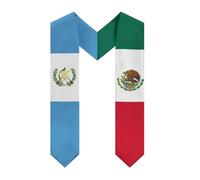 NLWQEKV Écharpe/châle de remise de diplôme aux couleurs du Guatemala et du Mexique, pour étudiants internationaux.