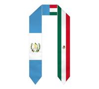 NLWQEKV Écharpe/châle/foulard de remise de diplômes avec drapeau du Guatemala et du Mexique