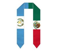 NLWQEKV Écharpe de remise de diplômes 2026 avec les drapeaux du Guatemala et du Mexique (adulte) - 183 cm (72 pouces)