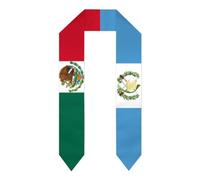 NLWQEKV Étole/écharpe/châle de remise de diplômes aux couleurs des drapeaux du Mexique et du Guatemala