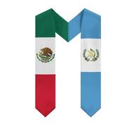 NLWQEKV Étole, écharpe ou châle de remise de diplôme aux couleurs du Mexique et du Guatemala, pour étudiants internationaux.