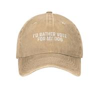 NLWQEKV Je préfère voter pour Mon Chien, Chapeau pour Hommes, Chapeau de Papa, Casquettes Tendance