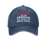 NLWQEKV Je suis Un Connard, Alors si tu ne Veux Pas Te Faire Blesser, va-t'en. Casquette de Baseball Homme Style Vintage Bleu Marine