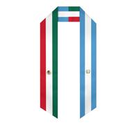 NLWQEKV Mexique, Guatemala, Guatemala, Guatémaltèques, Drapeau, Étole, Écharpe, Décoration, Châle de remise de diplôme pour étudiant à l'étranger, Cours d'études internationales