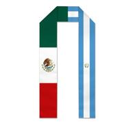 NLWQEKV Mexique Guatemala Guatémaltèques Drapeau Étole/Écharpe/Châle de remise de diplômes Drapeau du pays Écharpe de remise de diplômes