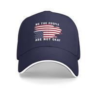 NLWQEKV Nous Le Peuple, on est OK ? Casquette de Baseball Unisexe Noire Ajustable avec Drapeau américain retourné et Motif Sandwich Patriotique.