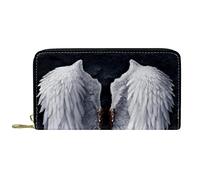 NLWQEKV Portefeuille en Cuir avec Ailes d'ange brisées, Long Sac à Main zippé