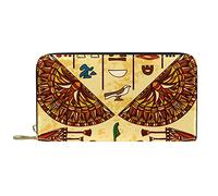 NLWQEKV Portefeuilles pour Femmes et Hommes Sac Porte-Cartes, Ethnie égyptienne âgée Vintage, Grand Sac à Main de Rangement en Cuir PU