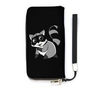 NLWQEKV Raton Laveur Voleur Bracelet Portefeuille en Cuir Porte-Cartes Long Sac à Main Mince Pochette Sac à Main pour Les Femmes