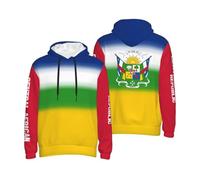 NLWQEKV Sweat à Capuche Homme dégradé Drapeau de la République Centrafricaine, Cordon de Serrage, à Enfiler.