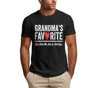 NLWQEKV T-Shirt « Je suis Le préféré de Grand-mère », m'a-t-Elle Dit. (Humour - Petit-Fils/Petite-Fille)