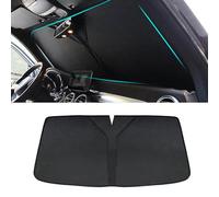 NLXQJY Convient pour BMW Série 3 E46 1999-2004, Pare-Soleil de Pare-Brise de Voiture, Pare-Soleil de fenêtre Avant Pliable Noir, Protection Solaire