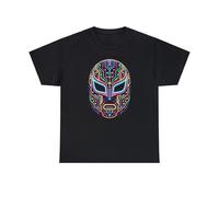 NM52SER Unisex Adult T Shirt Cyber Electrifying Lucha Libre Wrestler Mask Cyborg Tech