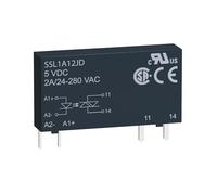 NMAOD Relais statique SSL1A12BDR, 2 A, commutation aléatoire, entrée 15...30 V CC, sortie 24...280 CA, 10 pièces