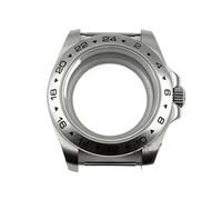 NMASDUYPU Boîtier de montre en verre saphir, 40mm, NH34 NH35 NH36 NH38 NH70 NH72, lunette fixe 24 heures, en acier massif, ETA2824 PT5000, couronne à vis(Glass Back B,ETA 2824 PT5000 Case)