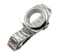 NMASDUYPU Boîtier de montre étanche, lunette lisse 40mm, cristal saphir brossé, bracelet adapté au mouvement NH34 NH35 NH36 NH38 ETA 2824 PT5000(B3,ETA 2824 PT5000 Case)