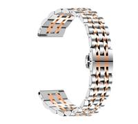 NMASDUYPU Bracelet classique en acier inoxydable de 22 mm for OnePlus Watch 3. Bracelet en métal for OnePlus Watch 2, 2R et 3. Accessoires for montres.(Silver Rose gold,OnePlus Watch 3)