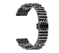 NMASDUYPU Bracelet classique en acier inoxydable de 22 mm for OnePlus Watch 3. Bracelet en métal for OnePlus Watch 2, 2R et 3. Accessoires for montres.(Schwarz,22mm Universal)